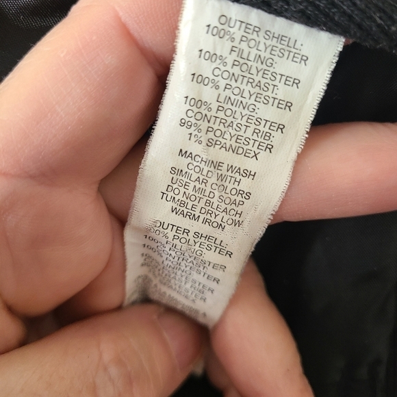 U2B Quilted Bomber Jacket Black & Brown Full Zip Size Small - Picture 9 of 10